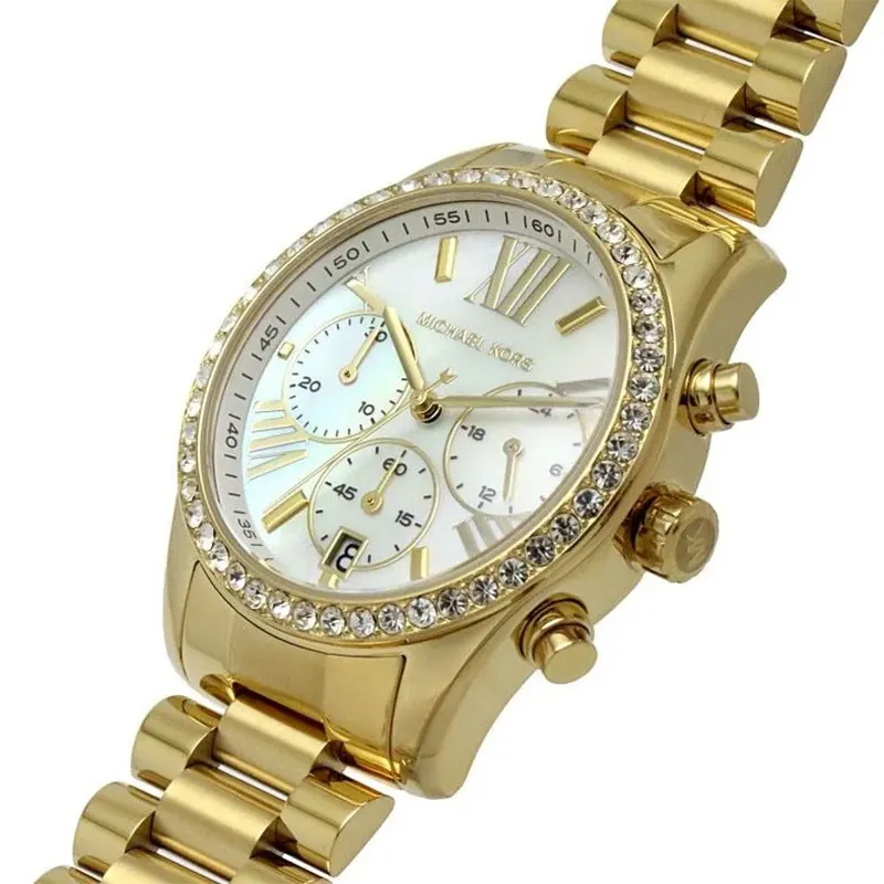 Michael Kors Lexington Chronograph White Dial Ladies Watch- MK7241